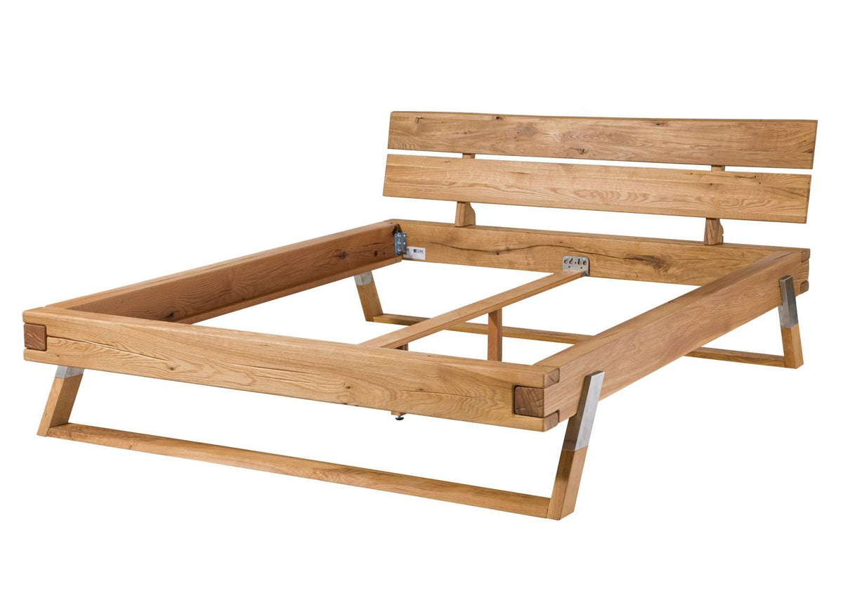 Massivholz Bett 180×200 cm – Balkenbett Wildbuche massiv geölt
