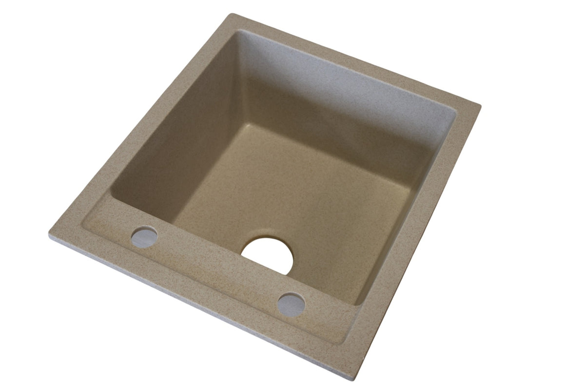 Granitspüle 45x51 cm Beige – Einbauspüle für Küchenschrank | Simo Möbel