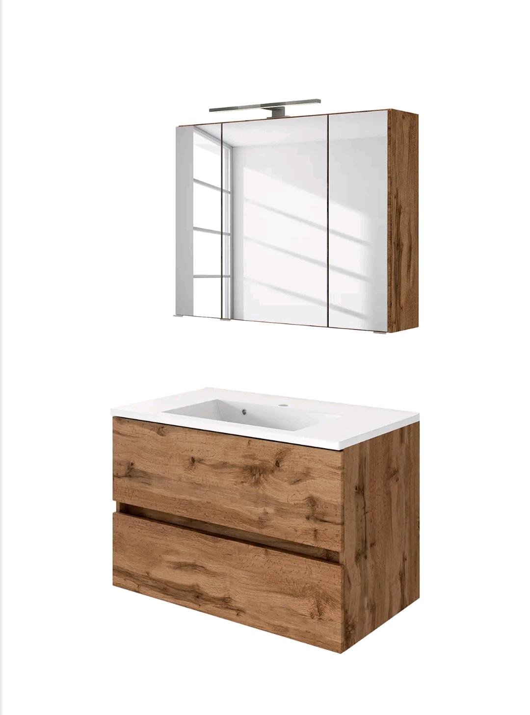 Modernes Badezimmer-Set – Made in Germany | Soft-Close | LED-Beleuchtung | Simo Möbel