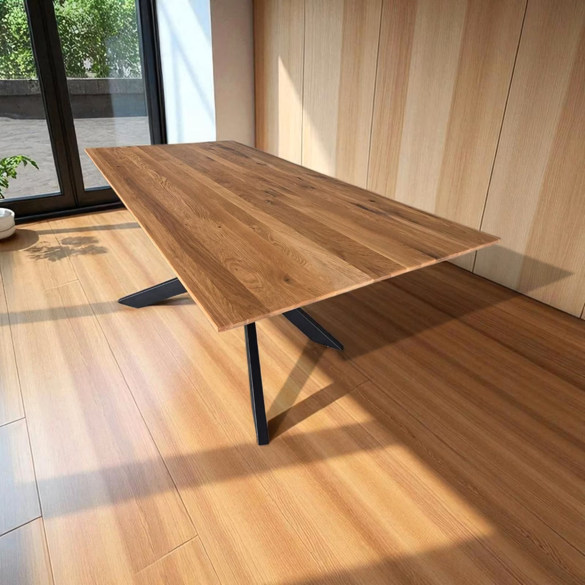 Esstisch Eiche massiv geölt – mit Schweizer Kante Größen: 180×100 | 200×100 | 220×100 cm | Simo Möbel