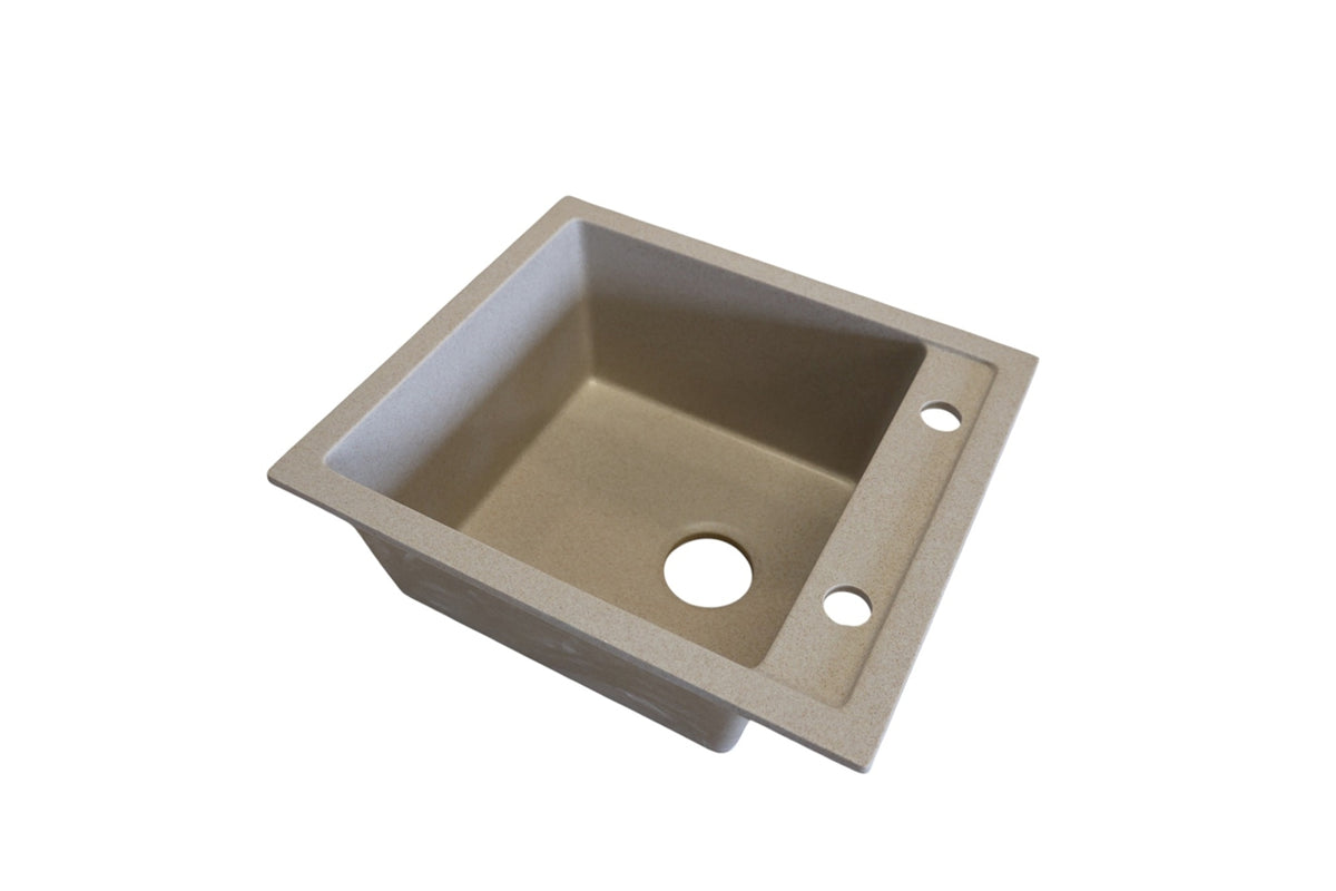 Granitspüle 45x51 cm Beige – Einbauspüle für Küchenschrank | Simo Möbel