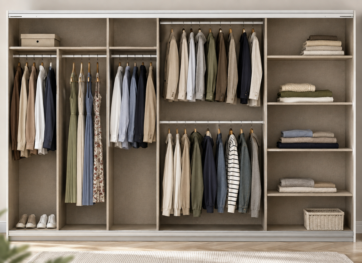 Schrank Kleiderschrank Schwebetürenschrank 315 cm Alpinweiß