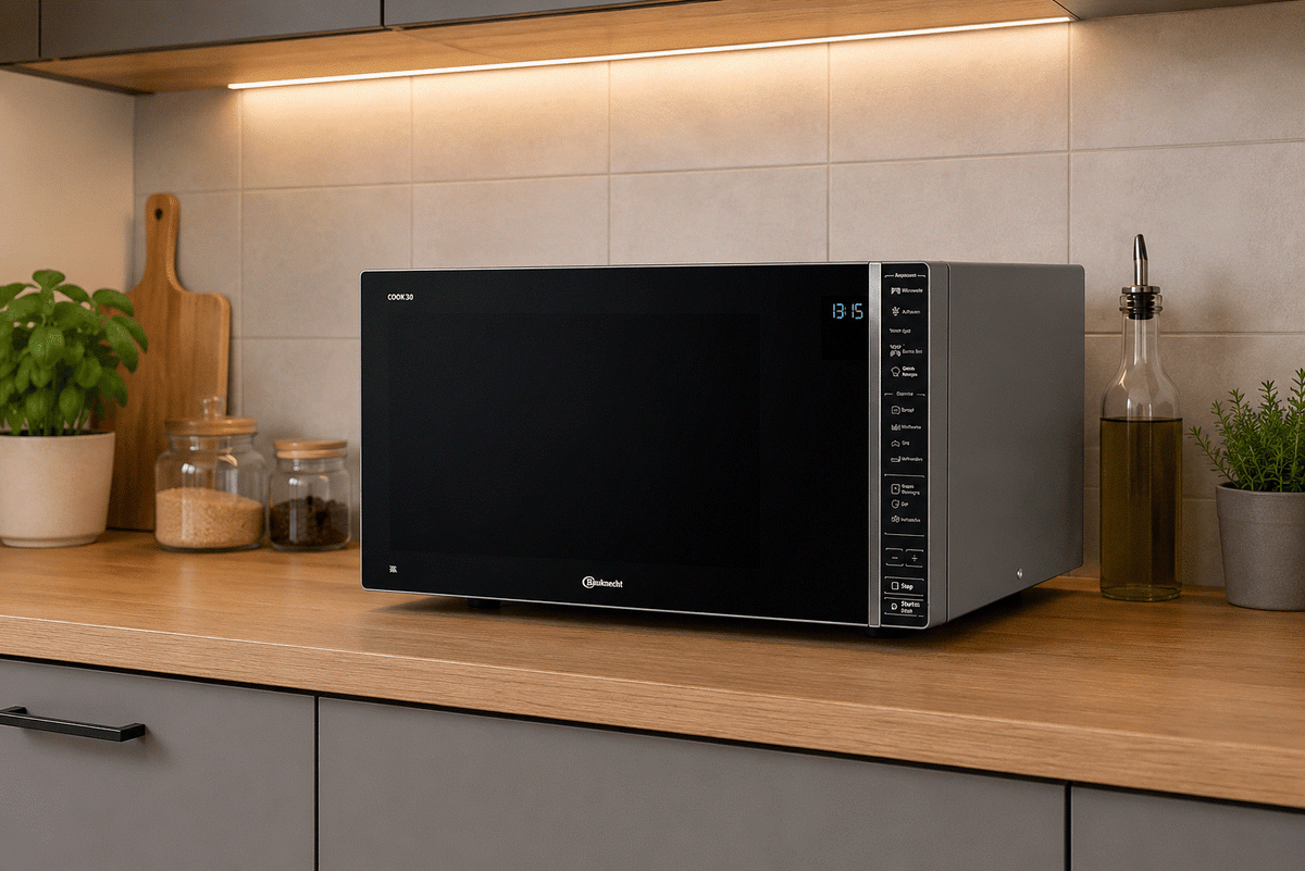 Bauknecht Mikrowelle 30 Liter – Grillfunktion 1050 Watt | Schwarz | Simo Möbel