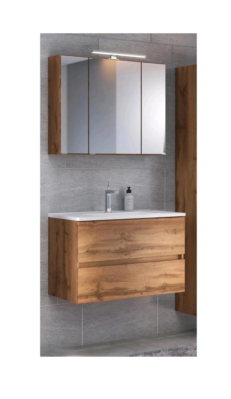 Modernes Badezimmer-Set – Made in Germany | Soft-Close | LED-Beleuchtung | Simo Möbel