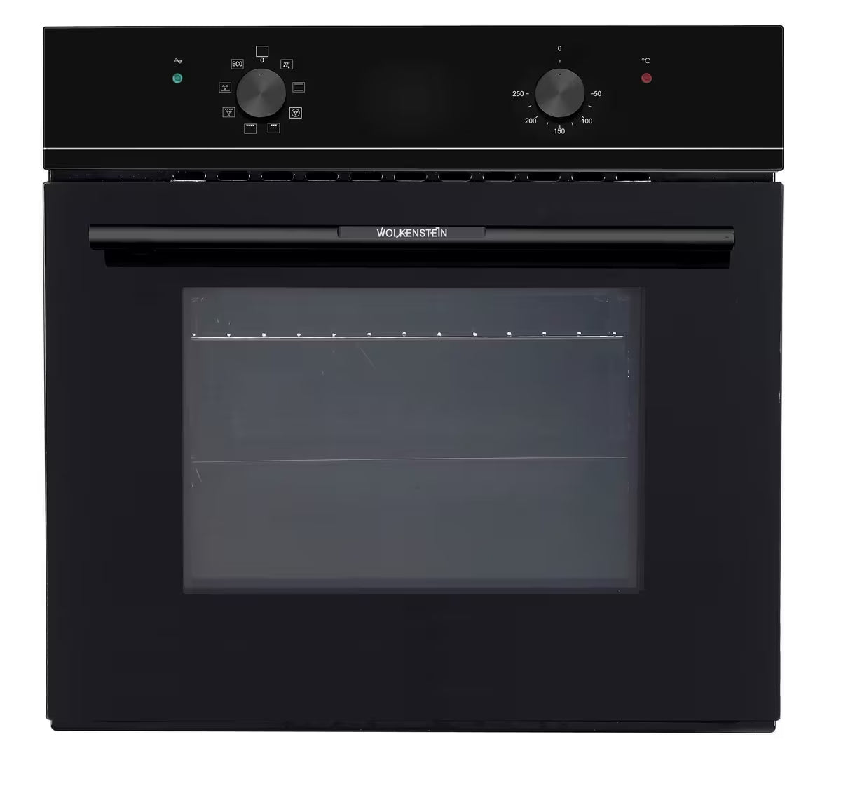 Einbaubackofen Schwarz – 62 Liter, 8 Funktionen,