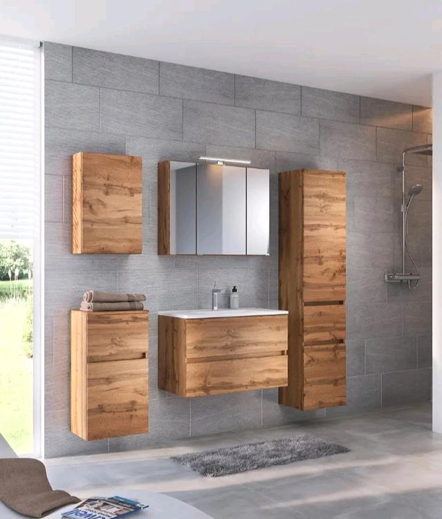 Modernes Badezimmer-Set – Made in Germany | Soft-Close | LED-Beleuchtung | Simo Möbel