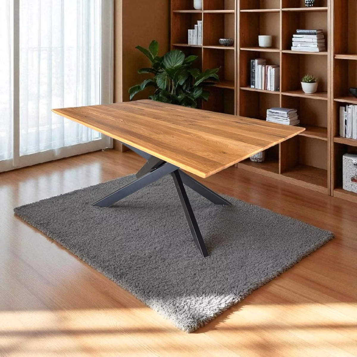 Esstisch Eiche massiv geölt – mit Schweizer Kante Größen: 180×100 | 200×100 | 220×100 cm | Simo Möbel