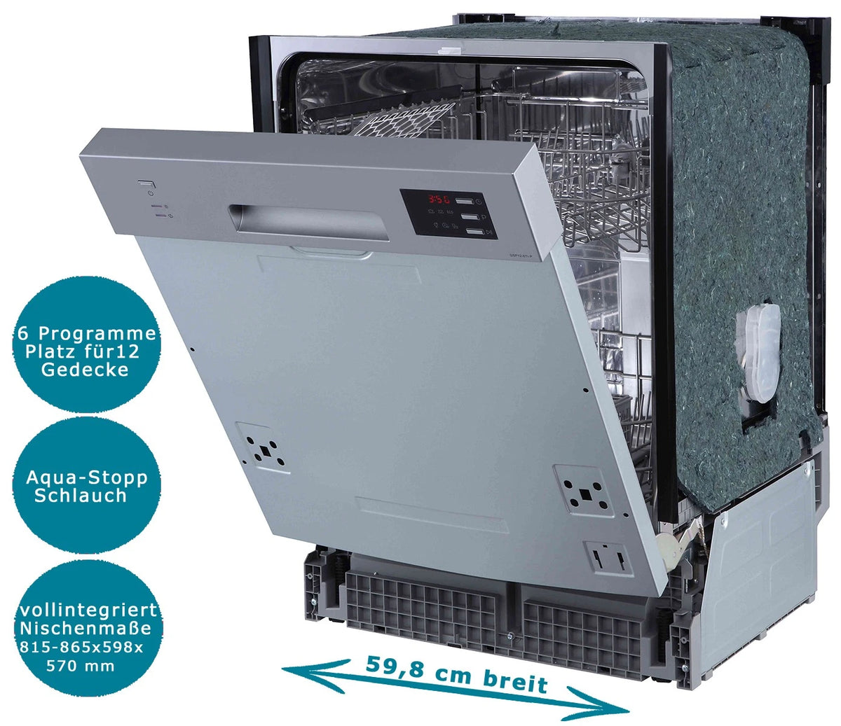Geschirrspüler GSP12-6TI-P – 60 cm – 12 Gedecke – Energieeffizienzklasse E