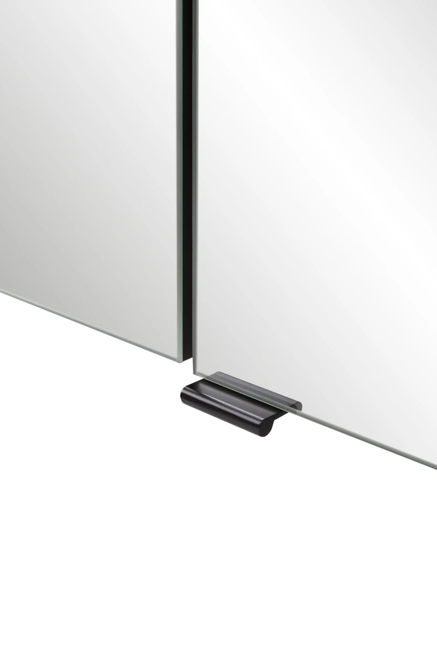 Held Möbel Spiegelschrank Luna 80 cm weiß mit LED – 3 Spiegeltüren