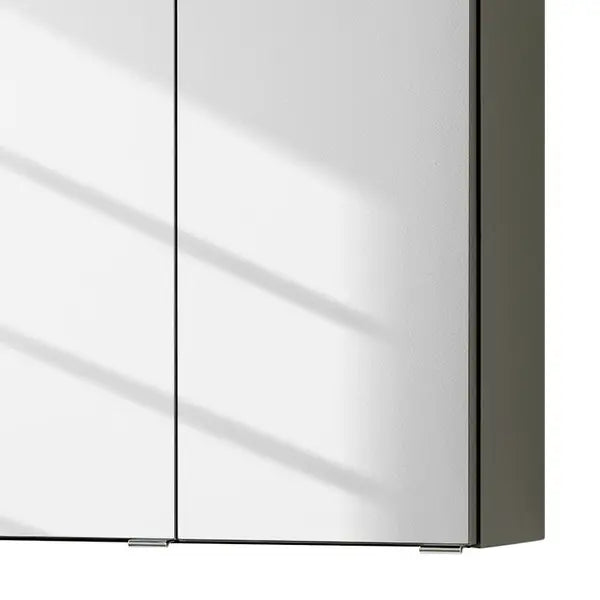 Spiegelschrank Farbe Buche  FLORIA – 100 cm – 3 Spiegeltüren – LED-Beleuchtung